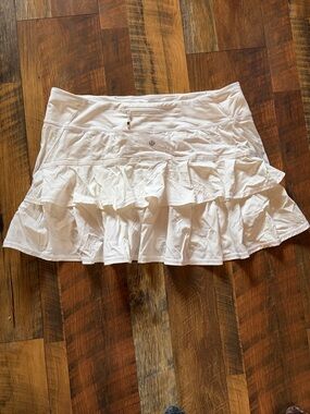 Lululemon athletica White Tiered Ruffle Tennis Skirt
